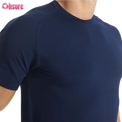 Ingrosso US Size Abbigliamento per fitness Gym Maschile Sport T-Shirt Respirante Elastico Alto Rapido Asciutto Correre Slim Fit T-Shirt