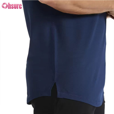 Ingrosso US Size Abbigliamento per fitness Gym Maschile Sport T-Shirt Respirante Elastico Alto Rapido Asciutto Correre Slim Fit T-Shirt