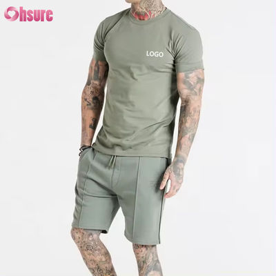 5 T-shirt sportivi in spandex da uomo su T-shirt da uomo vintage tinta unita casual running personalizzata di alta qualità 95% cotone aderente palestra stampa logo