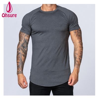 Gym Exercise Wear per uomini T-shirt in bambù Sports Shirt Workout Short Sleeve Printing Casual Print Pattern Stile a maglia Supporto muscolare