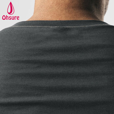 OEM Custom Logo Quick Dry Zig-Zag Stitching Sport Top Muscle Fit Men Fitness Gym Training Uomini Camicie in bianco Casual Stampato