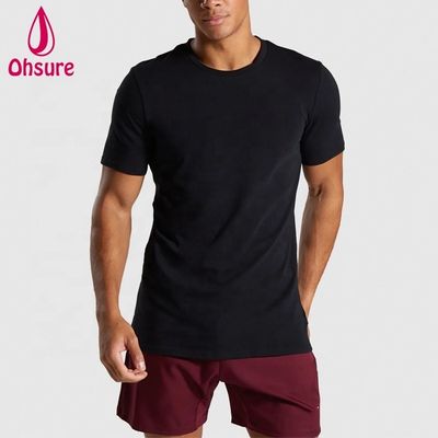 Slim Fit cotone spandex uomo maglietta da ginnastica bodybuilding maglietta da allenamento abbigliamento di alta qualità personalizzato per uomini casual stampato