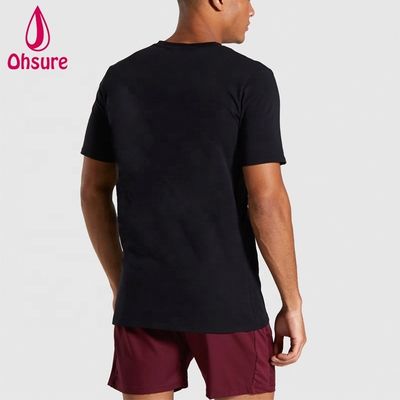 Slim Fit cotone spandex uomo maglietta da ginnastica bodybuilding maglietta da allenamento abbigliamento di alta qualità personalizzato per uomini casual stampato