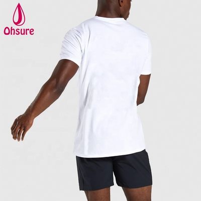 Slim Fit cotone spandex uomo maglietta da ginnastica bodybuilding maglietta da allenamento abbigliamento di alta qualità personalizzato per uomini casual stampato