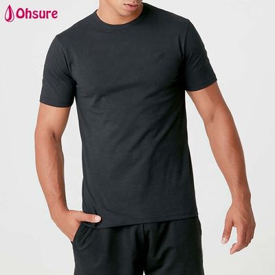 Ingrosso Logo personalizzato Camicie maschili Slim Fit Uomo abbigliamento da ginnastica semplice cotone spandex bianco Uomo manica corta t-shirt