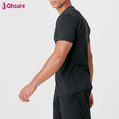 Ingrosso Logo personalizzato Camicie maschili Slim Fit Uomo abbigliamento da ginnastica semplice cotone spandex bianco Uomo manica corta t-shirt