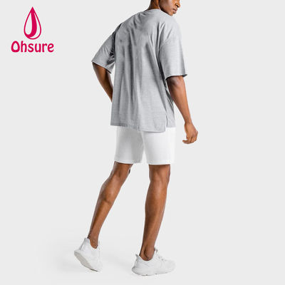 T-shirt personalizzati abiti da uomo camicie da uomo casual T-shirt di cotone camicie da estate 2022 camicie stampate O collo bianco solido a maglia 50-100pcs