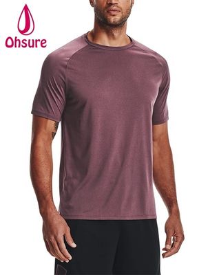 92% poliestere 8% spandex uomo sport T-shirt secchi veloci ingrosso fitness indossare abbigliamento da ginnastica attivo T-shirt per uomo casual stampato