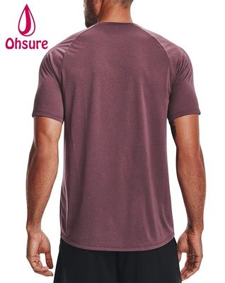 92% poliestere 8% spandex uomo sport T-shirt secchi veloci ingrosso fitness indossare abbigliamento da ginnastica attivo T-shirt per uomo casual stampato