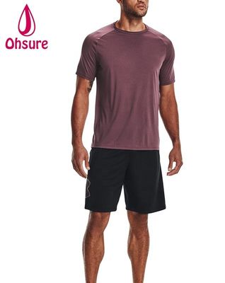 92% poliestere 8% spandex uomo sport T-shirt secchi veloci ingrosso fitness indossare abbigliamento da ginnastica attivo T-shirt per uomo casual stampato