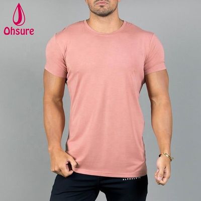 Maglietta da uomo da allenamento da palestra a maniche corte con stampa personalizzata, fitness, palestra, compressione, nera, casual, stampa, motivo, lavorato a maglia, OEM