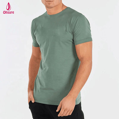 Vendite calde T-shirt sportiva maschile 95% cotone 5% spandex t-shirt di allenamento stile di vita top mens manica corta tee da ginnastica