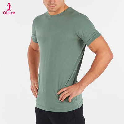 Vendite calde T-shirt sportiva maschile 95% cotone 5% spandex t-shirt di allenamento stile di vita top mens manica corta tee da ginnastica