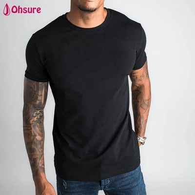 Nuovi abiti sportivi da uomo casual abbigliamento fitness palestra maglietta semplice t-shirt Bamboo Fitted Gym Shirt T-shirt sportiva personalizzata