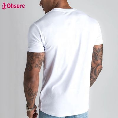 Nuovi abiti sportivi da uomo casual abbigliamento fitness palestra maglietta semplice t-shirt Bamboo Fitted Gym Shirt T-shirt sportiva personalizzata