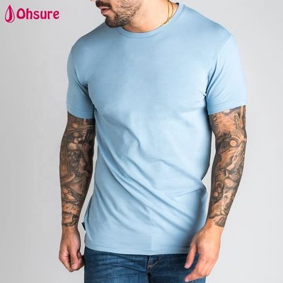Nuovi abiti sportivi da uomo casual abbigliamento fitness palestra maglietta semplice t-shirt Bamboo Fitted Gym Shirt T-shirt sportiva personalizzata