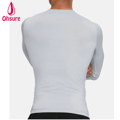 Vendita calda all'ingrosso Abbigliamento da palestra Slim Fit Uomo Maglietta a compressione Uomo Abbigliamento sportivo Uomo T-shirt a maniche lunghe Uomo Jersey Girocollo Casual