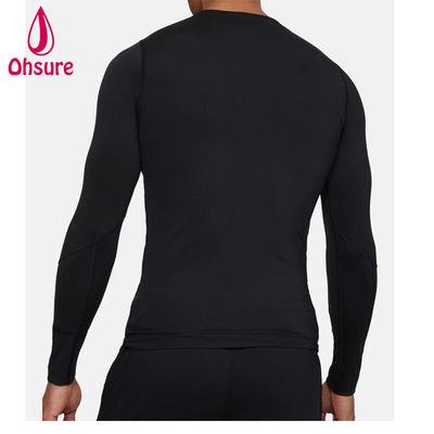 Vendita calda all'ingrosso Abbigliamento da palestra Slim Fit Uomo Maglietta a compressione Uomo Abbigliamento sportivo Uomo T-shirt a maniche lunghe Uomo Jersey Girocollo Casual