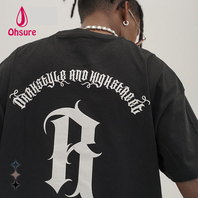 Ohsure Design personalizzato streetwear con logo 100% cotone alla moda Tie-Dye T-shirt grafica oversize da uomo