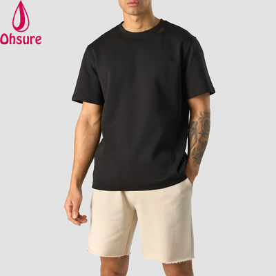 T-shirt sportivi da uomo, estivi, in cotone 100%, vestibilità oversize, girocollo, leggeri