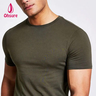 Nuovo arrivo 2023 all'ingrosso personalizzato con stampa logo Uomo T-shirt sportiva da allenamento 95% cotone 5% spandex Fitness Palestra T-shirt per uomo