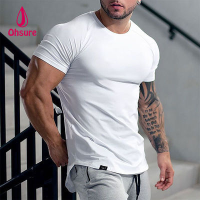 Ohsure Personalizza Con Logo Disegno Personalizzato Ingrosso Moda Alta Qualità Bianco Casual Over Size Sports cotone uomo T-shirt