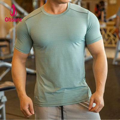 Ohsure Uomo Estate T-shirt Manica Corta di Alta Qualità Seta Fredda Riciclata Xilitolo Cotone Logo Privato Personalizzato T-shirt Sportiva