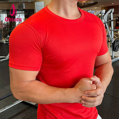 Ohsure Men T-shirt estiva a manica corta Seta fredda Riciclata Alta qualità Xilitolo Cotone Logo privato personalizzato T-shirt da palestra per uomo