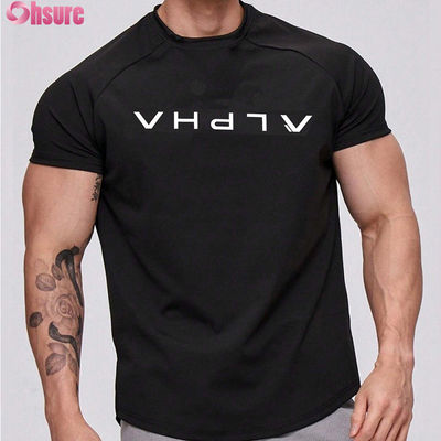 Ingrosso di alta qualità Quick Dry Running Athletic T-shirt sportiva maschile logo personalizzato allenamento palestra cotone T-shirt sportive brevi