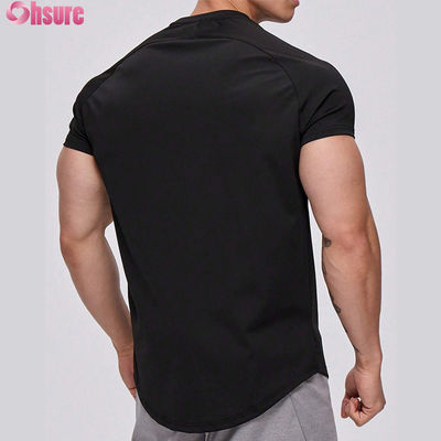 Ingrosso di alta qualità Quick Dry Running Athletic T-shirt sportiva maschile logo personalizzato allenamento palestra cotone T-shirt sportive brevi