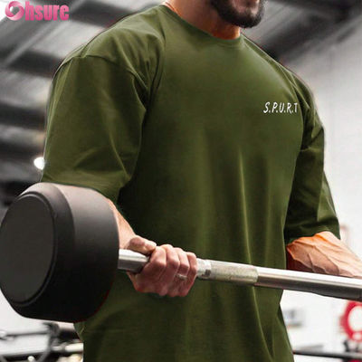 T-shirt sportivo da uomo personalizzato all'ingrosso, a manica corta, asciugatura rapida, fitness, abbigliamento sportivo, magliette sportive atletiche da uomo