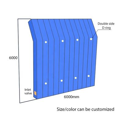 Litong Outdoor Reusable e Relocable Temporary Pvc 6m*6m Inflatabile Noise Barrier Wall