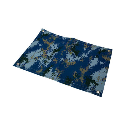 Litong all'ingrosso Tissu a tela impermeabile Verniciatura Blu Camuffamento Silicio Organico Tela di tela
