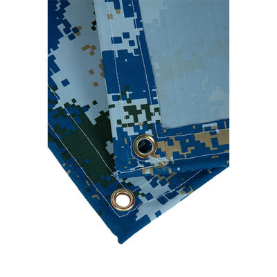 Litong all'ingrosso Tissu a tela impermeabile Verniciatura Blu Camuffamento Silicio Organico Tela di tela