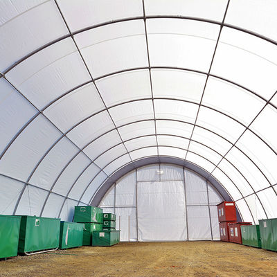Tenda personalizzata per esterni impermeabile in PVC, tunnel in polietilene, rifugio per container marittimi